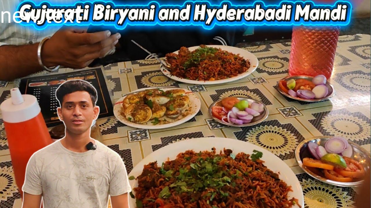 Gujarati Biryani and Hyderabadi Mandi 😋 Tasty Kon Sha Laga || #crazy an1 vlogs 