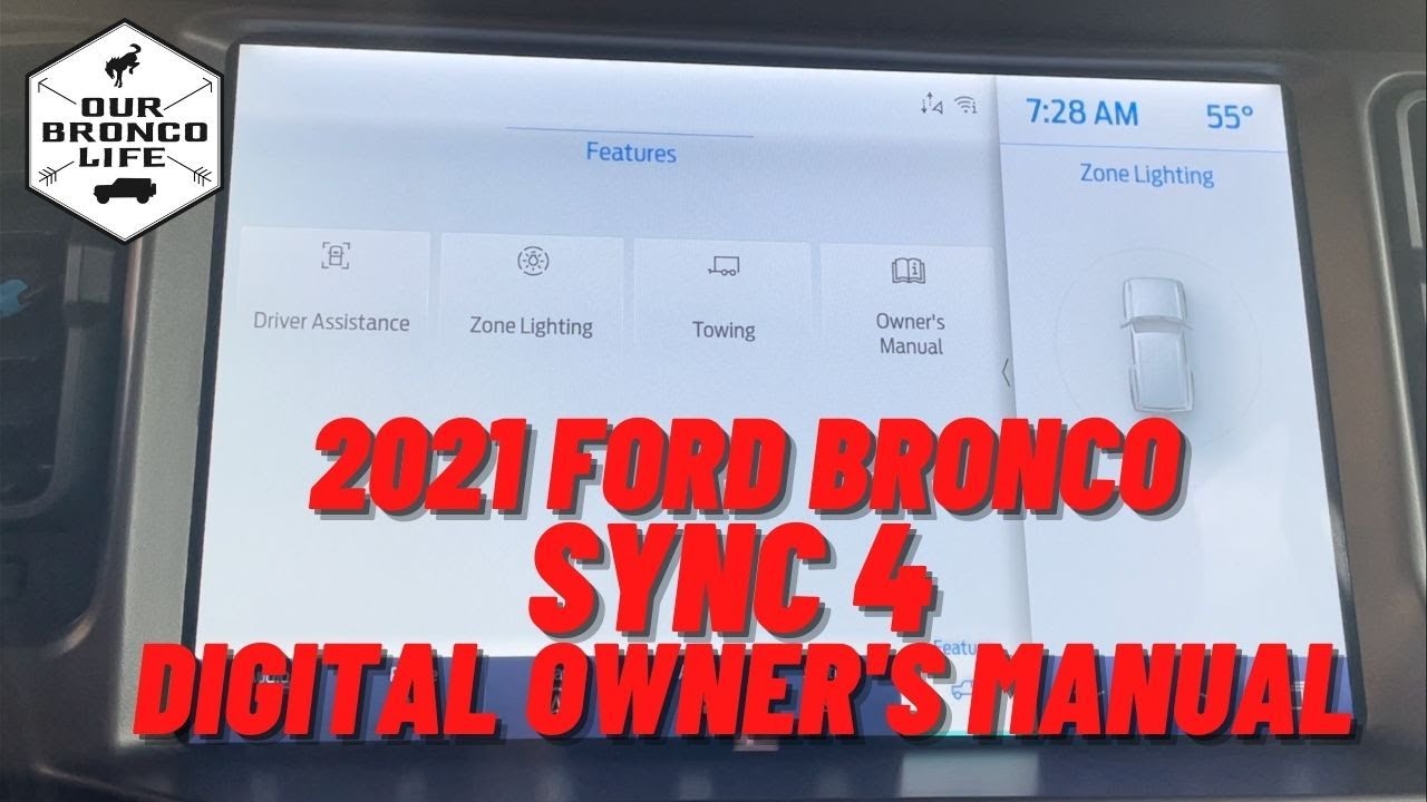 2021 Ford Bronco Sync 4 | Digital Owners Manual | Our Bronco Life