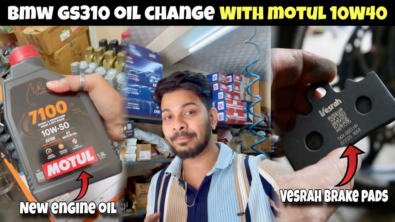 BMW 310GS Engine Oil Change | Vesrah Brake Pads installation