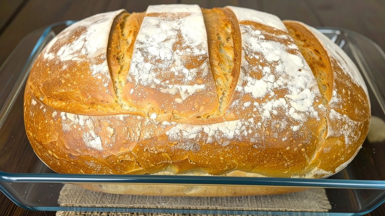 Всего 3 чашки муки! Совершенно новый метод – хлеб, который вас поразит с первого укуса.