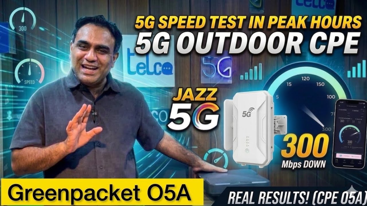 Jazz 5G Speedtest Results in Peak hours with 5G Router Greenpacket O5A 