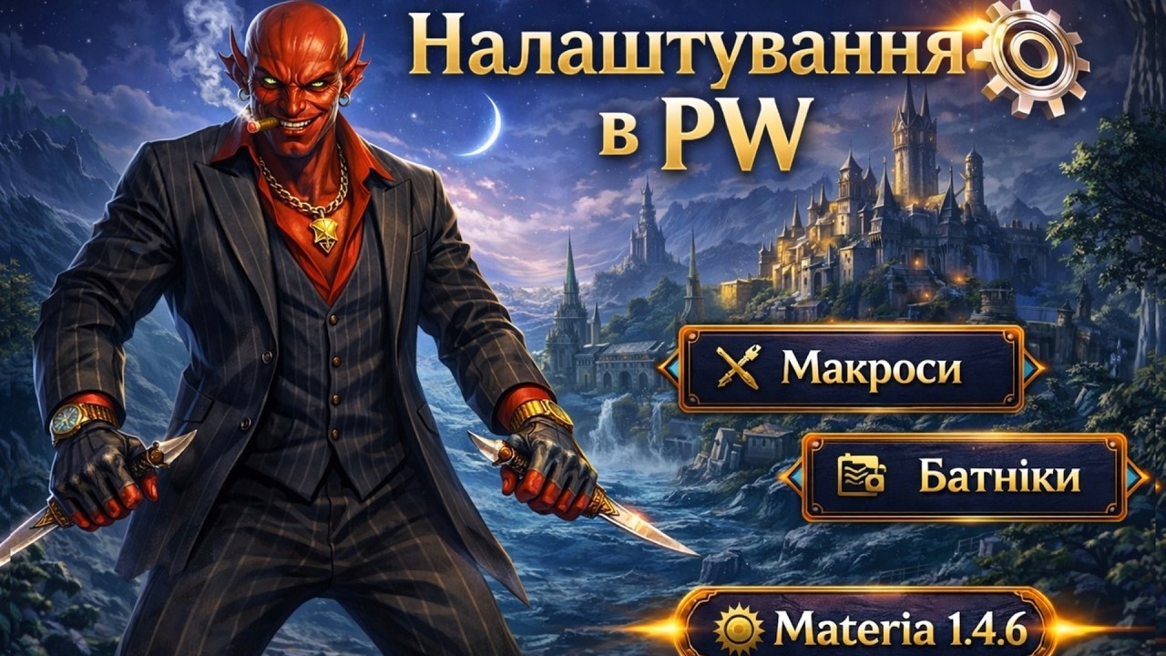 НАЛАШТУВАННЯ В PERFECT WORLD/МАКРОСИ/БАТНІК/MATERIA 1.4.6 + РОЗІГРАШ