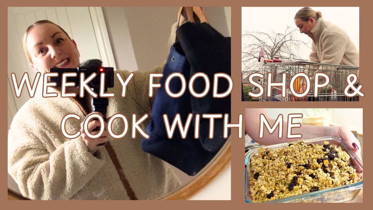 My weekly food shop | Cook and bake with me!