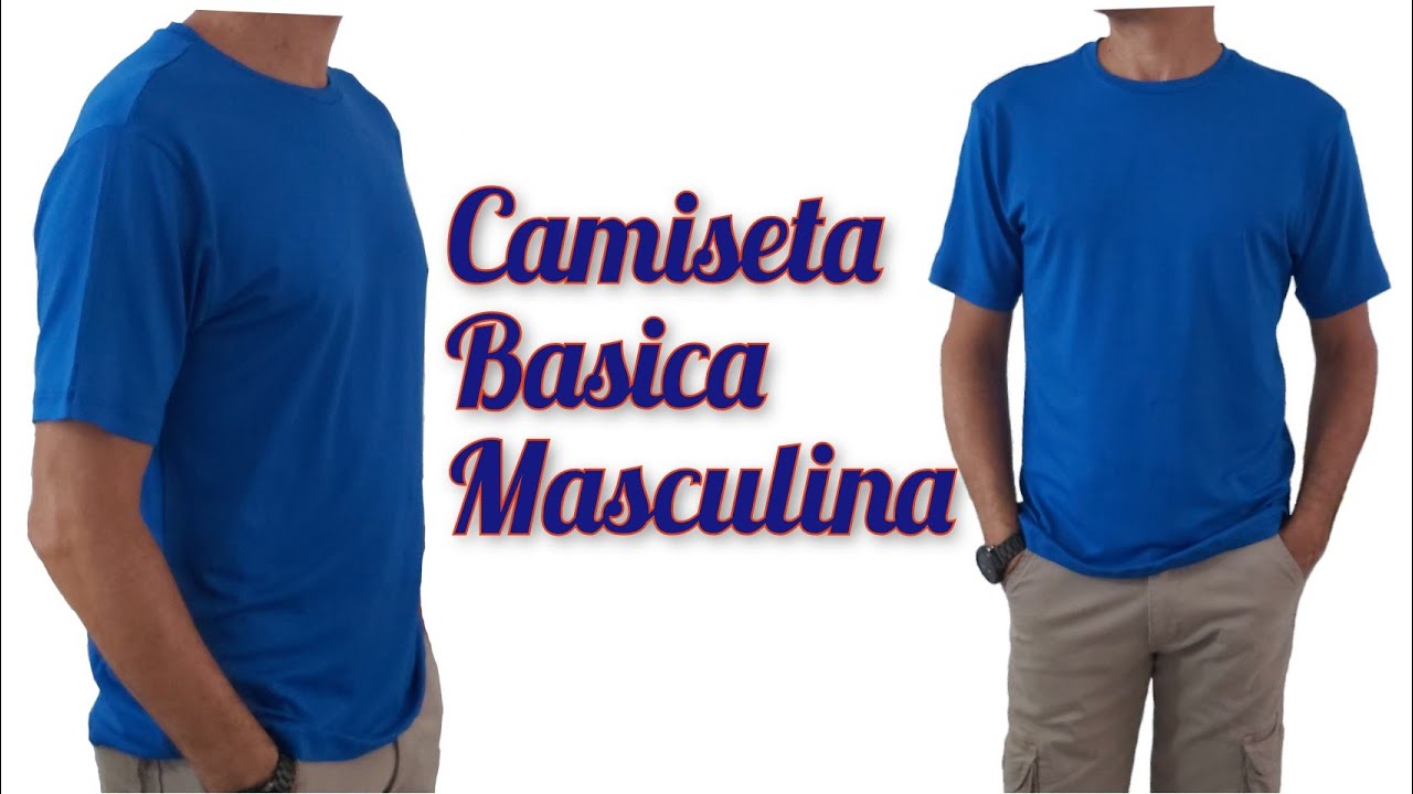 CAMISETA BÁSICA MASCULINA/MOLDE tamanho P #costura #façavocêmesmo #diy #euquefiz