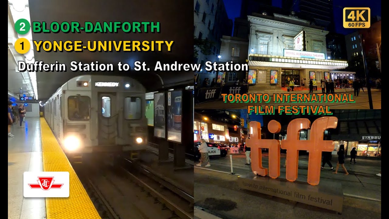 TTC POV Walk: Dufferin Stn to St. Andrew Station (Toronto International Film Festival) 【4K 60FPS】