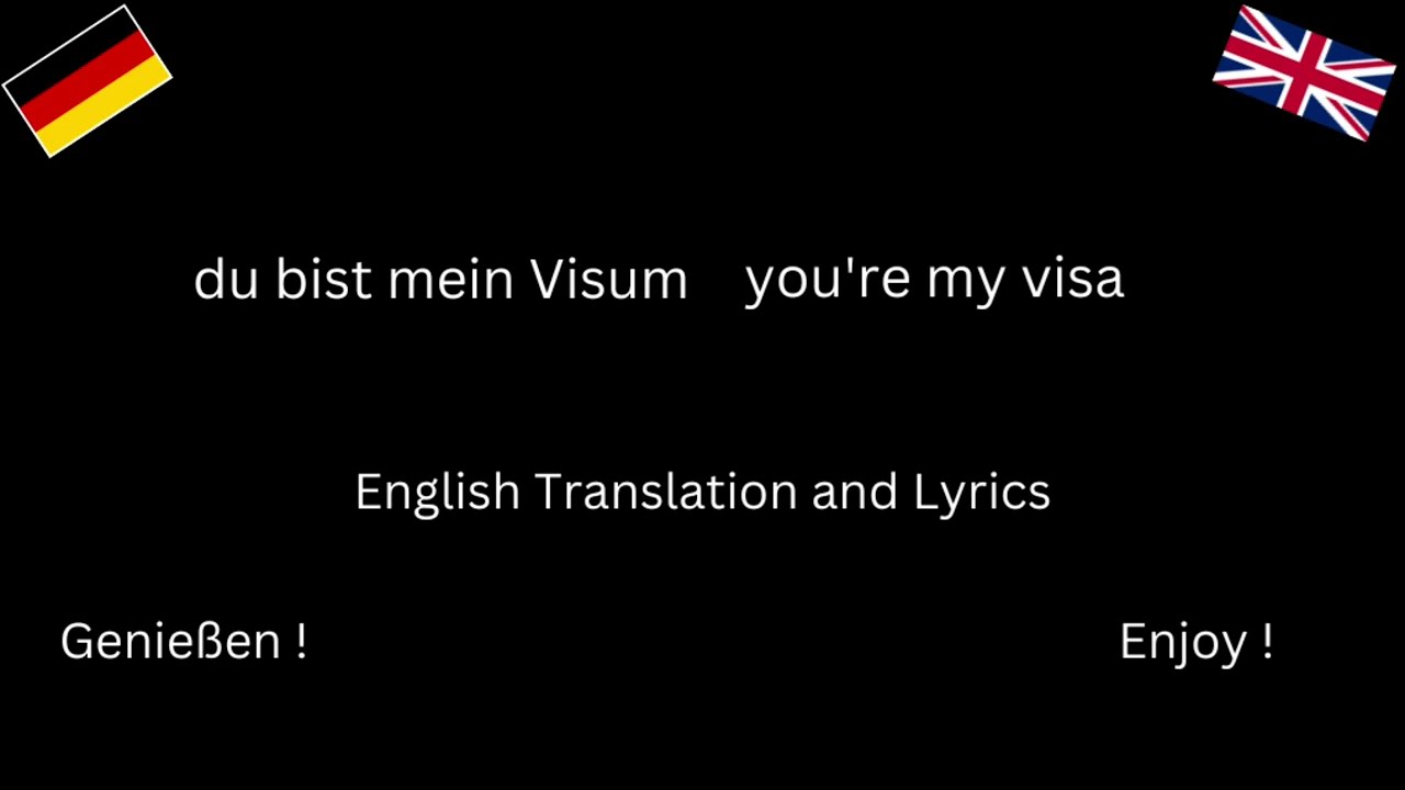 RebellComedy - Du Bist Mein Visum  English version | Lyrics