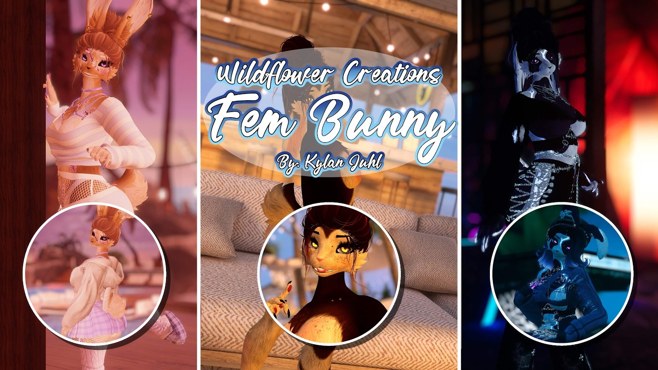 Wildflower Fem Bunny - Avatar Model Showcase