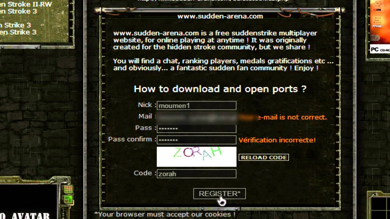 Hidden Stroke 2 Resurce War - how to register in arena