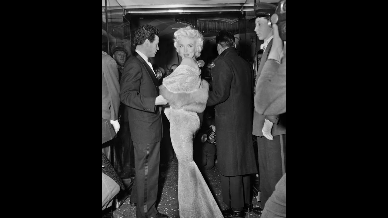 Footage of Marilyn Monroe arriving at the EAST OF EDEN world movie premiere 1955