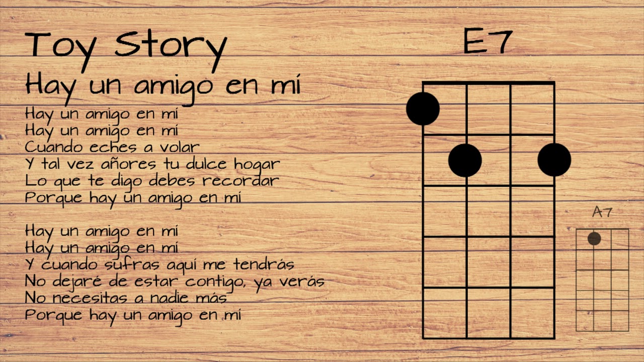 Toy Story - Hay un amigo en mí UKULELE TUTORIAL W/ LYRICS
