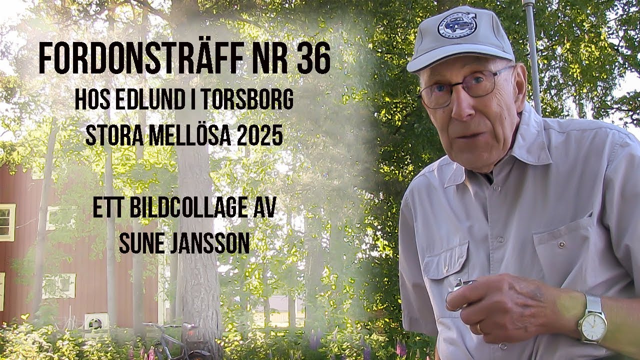 Ett bildcollage från fordonsträffen hos Edlund i Torsborg, Stora Mellösa 2025