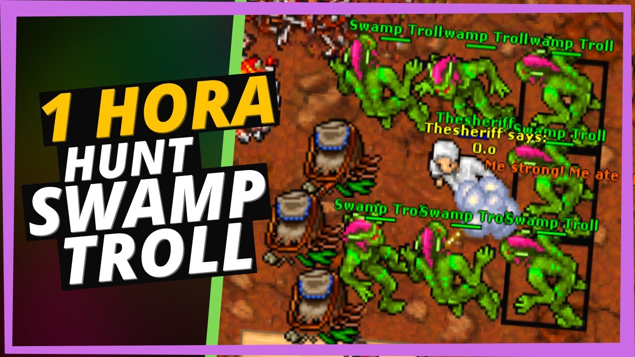 🐺[HUNT] - 1Hr de SWAMP TROLL - KINA LVL 20 - Skill 37/35 - A MELHOR HUNT PARA INICIANTES