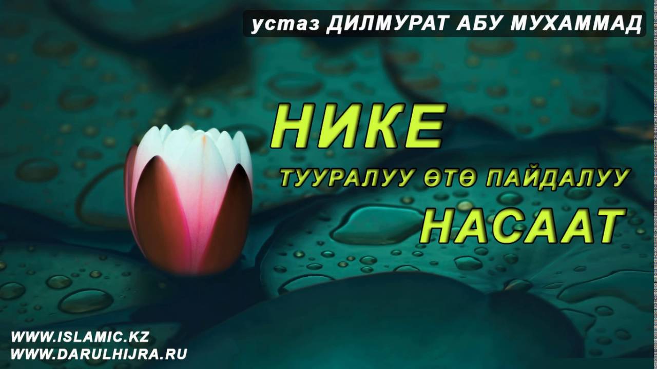 Никеге байланыштуу ӨТӨ пайдалуу насаат!