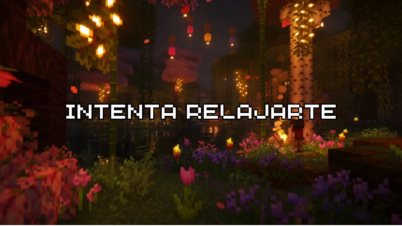 Cierra los ojos, intenta relajarte... (música de Minecraft, ambiente nocturno suave)