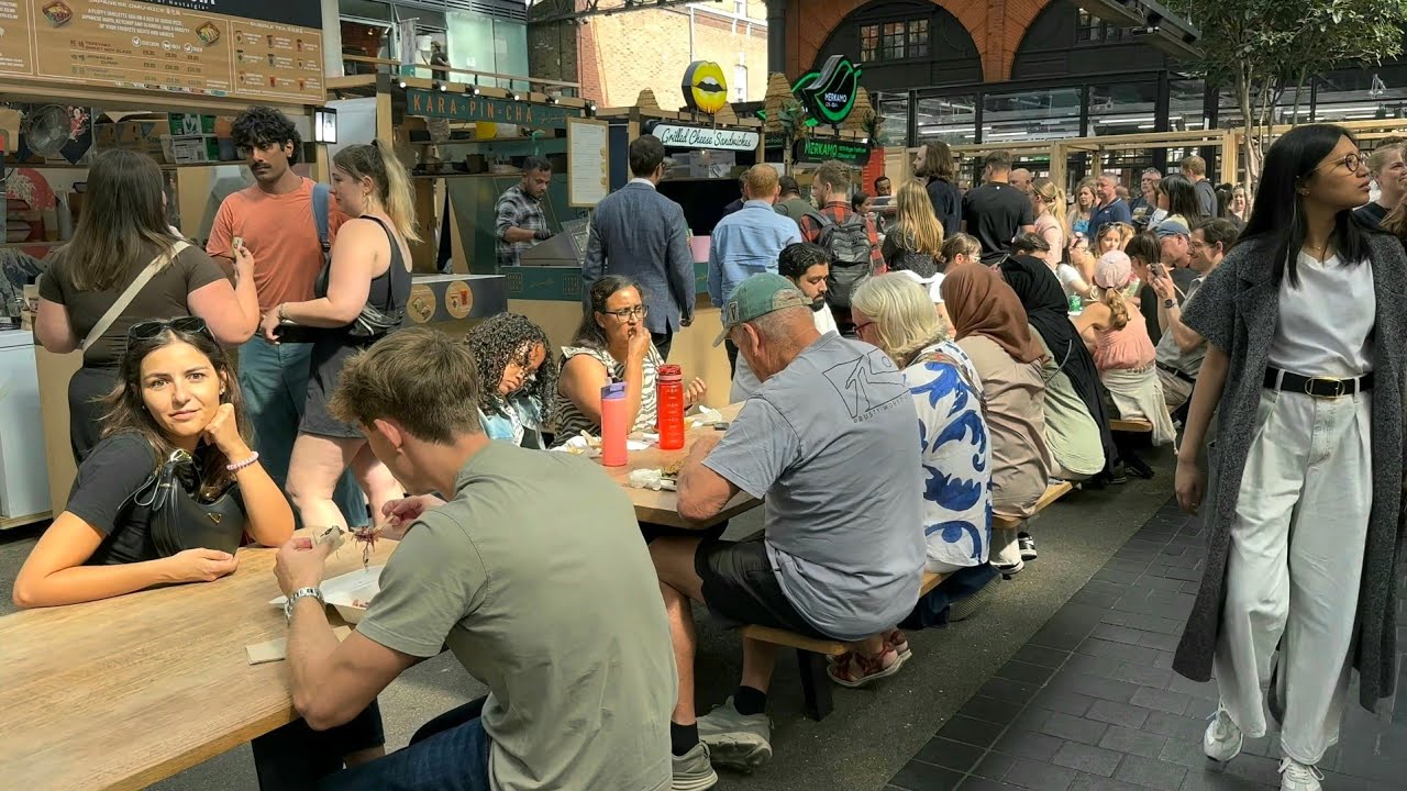 🇬🇧 LONDON WALK, SPITALFIELDS MARKET: DISCOVER UNIQUE ANTIQUES AND COLLECTIBLES,  LONDON STREET FOOD