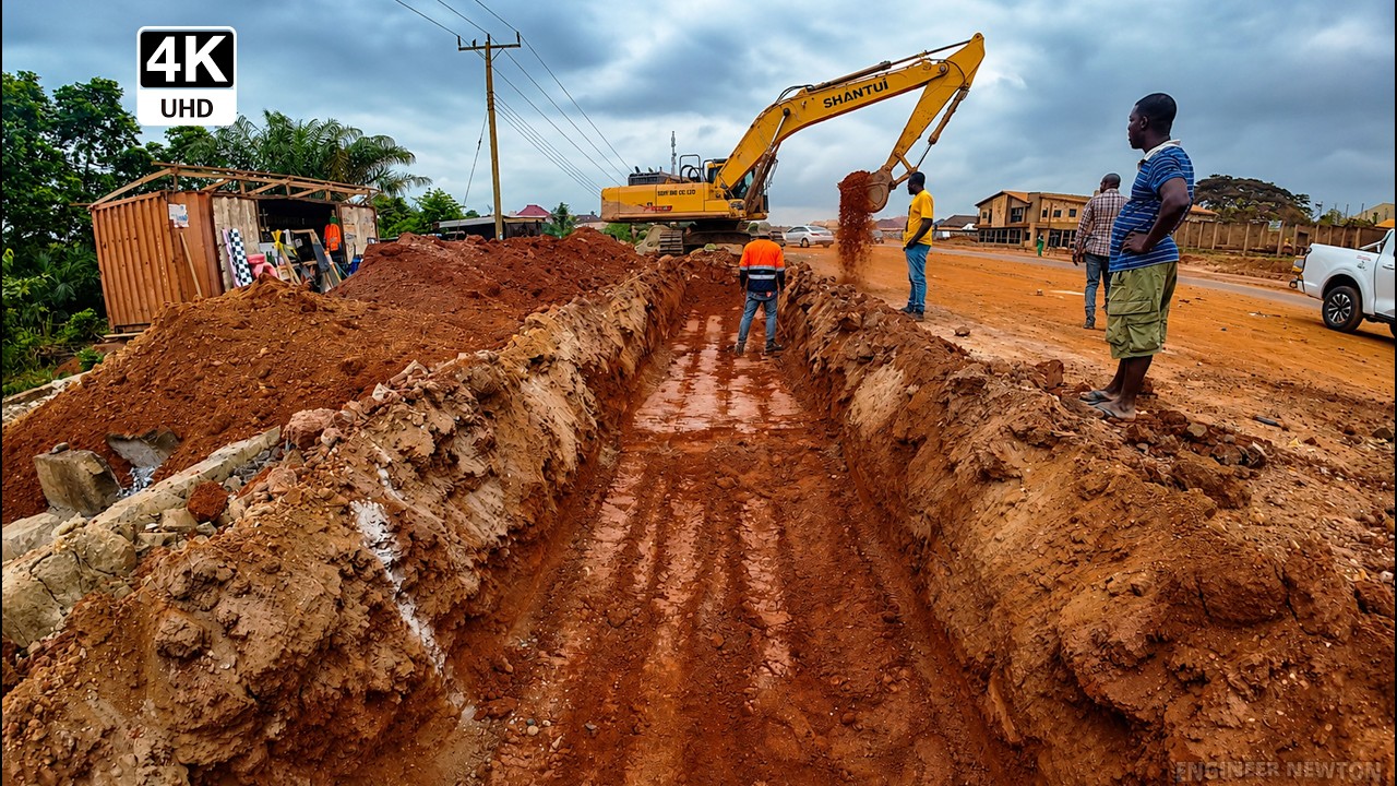Bridge Construction with Surveying & Road Widening on the 20KM Anwia Nkwanta Road Dualisation 4K