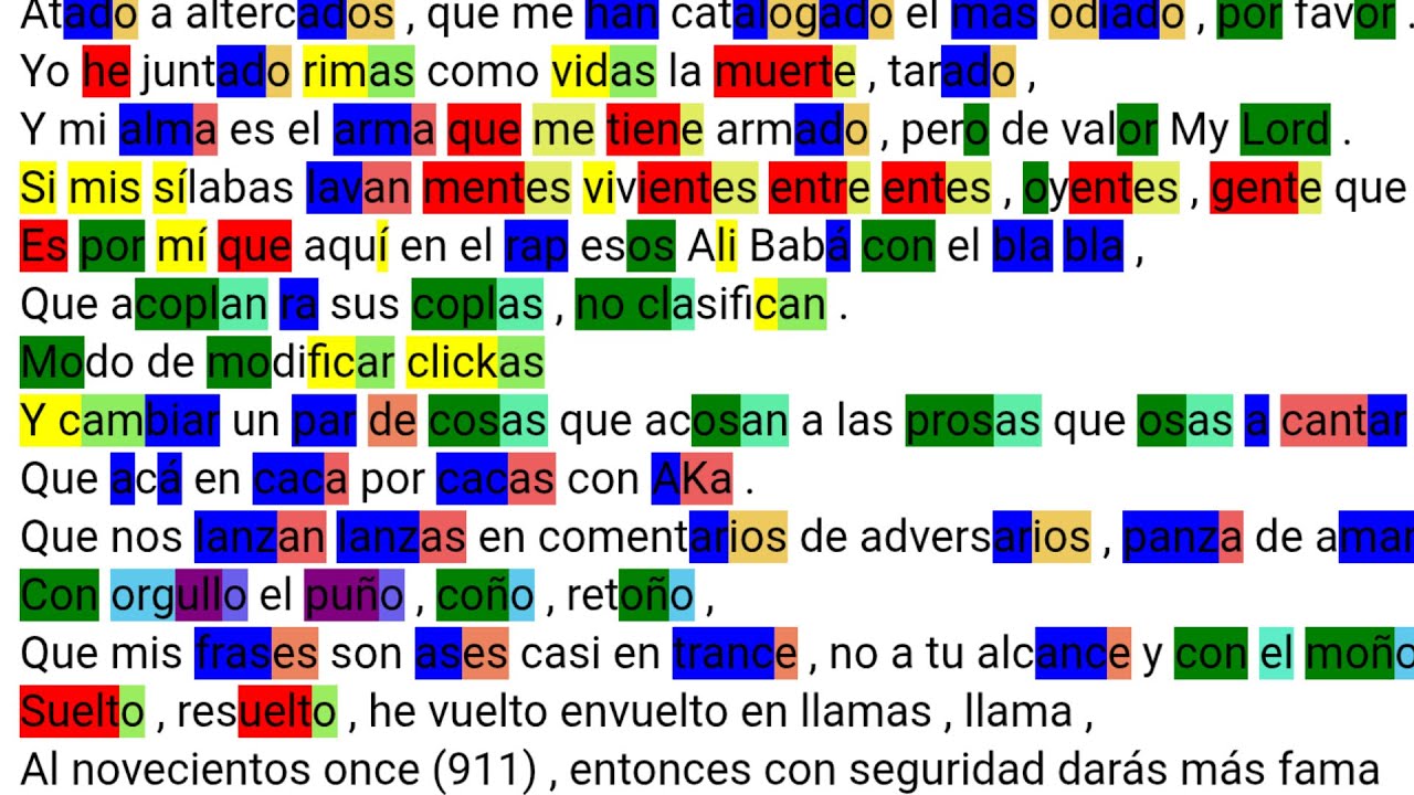 Benzina - La Métrica #6, Letra y RIMAS (Métrica - Estructura)
