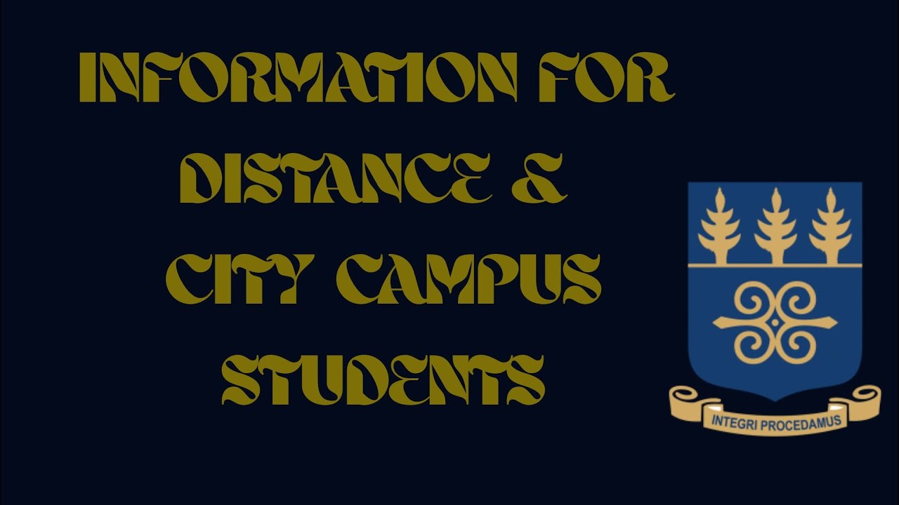 INFORMATION FOR UNIVERSITY OF GHANA DISTANCE & CITY CAMPUS STUDENTS