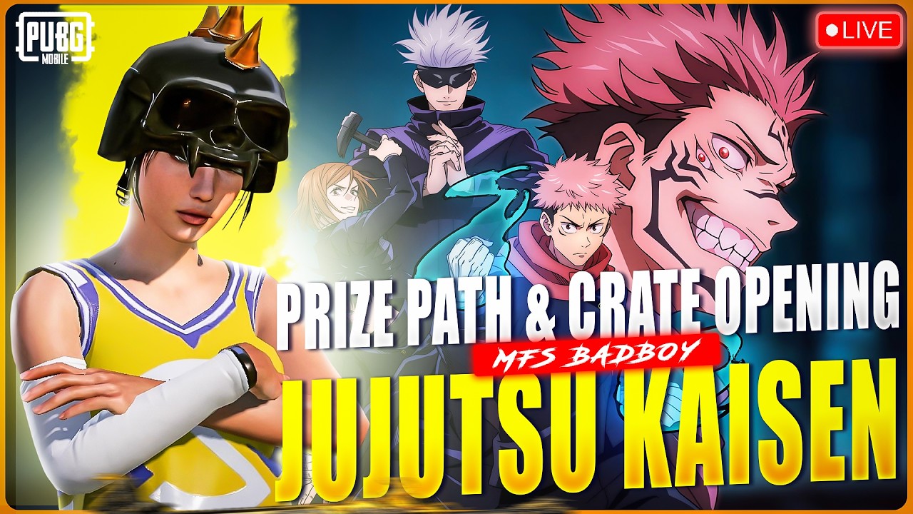 LIVE 🔥  Jujutsu Kaisen Crates Opening & Surprise Giveaway 🎮 PUBG Mobile /BGMI