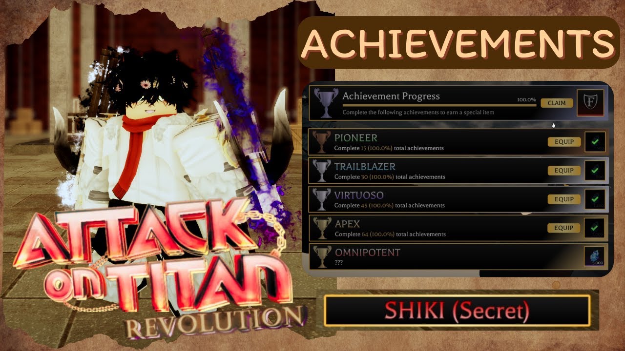 Attack on Titan Revolution สอนทำ Achievements ทั้งหมด
