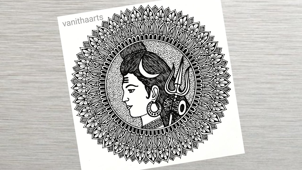 Lord Shiva Mandala Art Step-by-Step Tutorial | #mahashivratri #lordshiva #vanithaarts