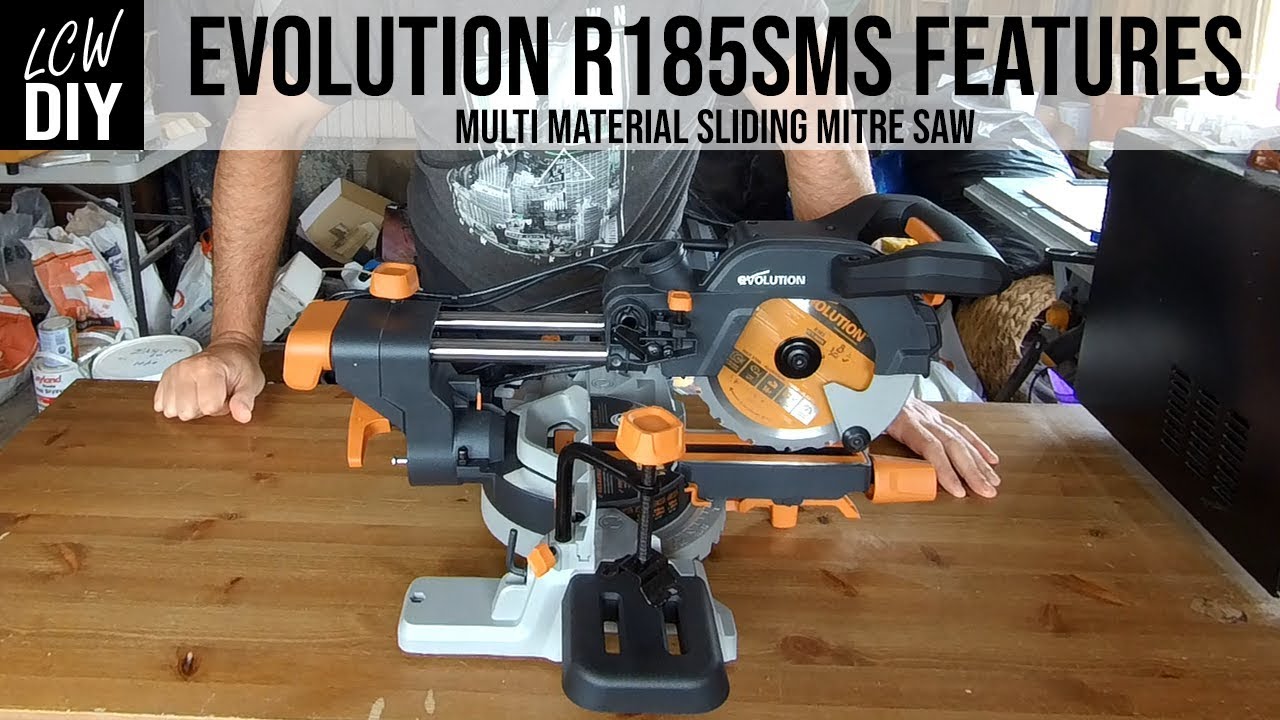 Evolution R185 SMS Sliding Mitre Saw Features - Part 1 - DIY Vlog #30