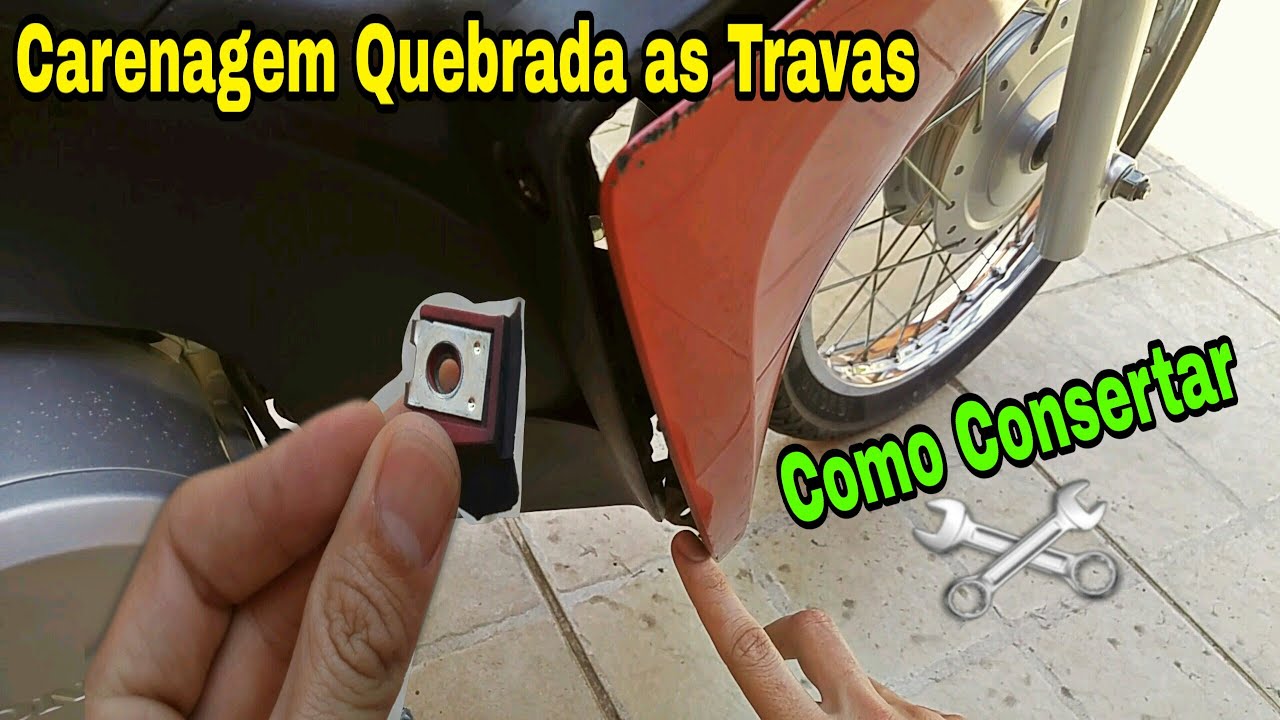 Como Consertar a Carenagem da Moto quebrada as Travas (Biz)