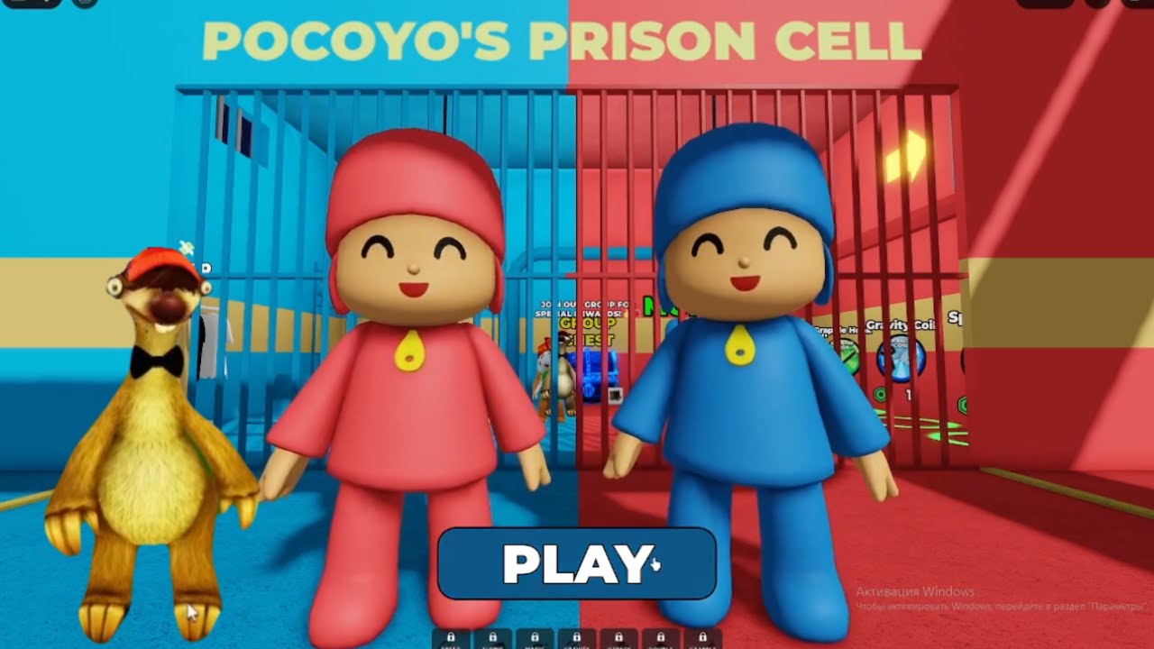 POCOYO VS RED POCOYO PRISON RUN! Obby roblox! Gameplay Walkthrough No Death 4K