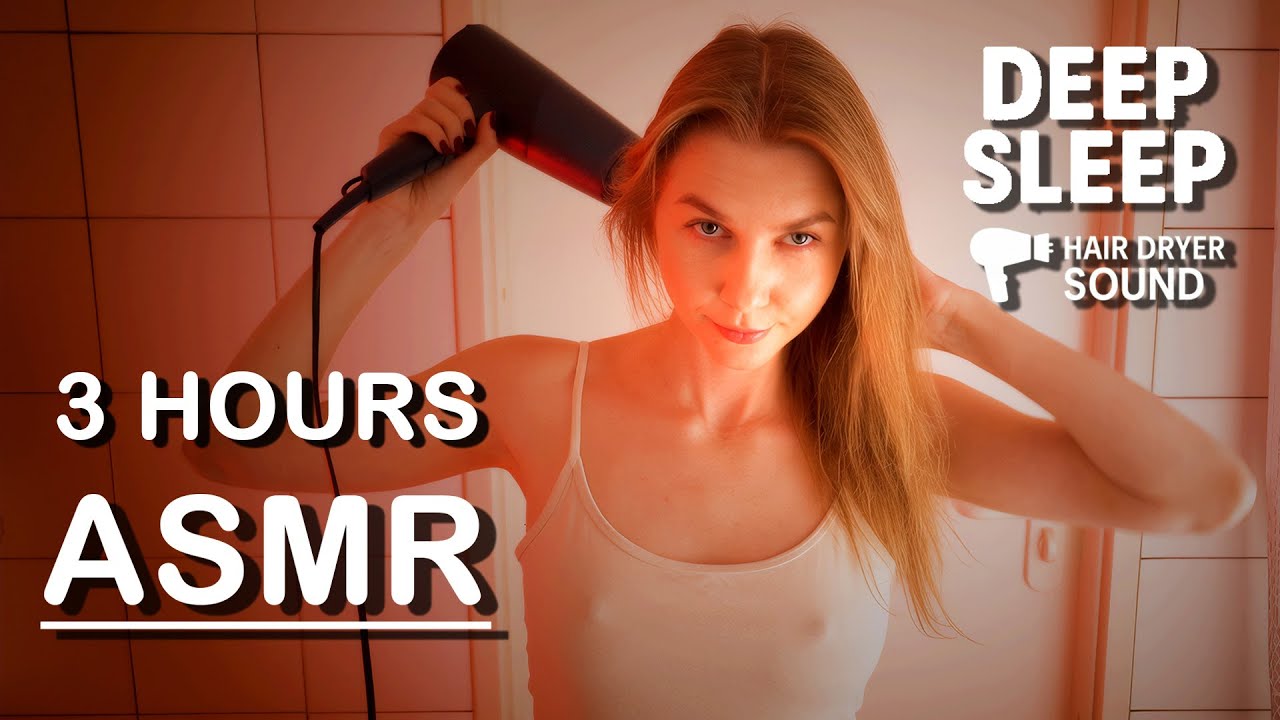 ASMR Hair Dryer Sounds for Sleep | Real Hair Drying & Whispering (No Talking Available)