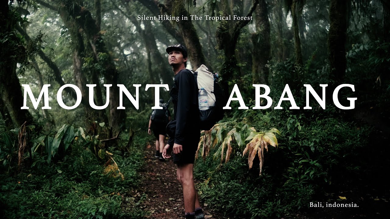 Silent Hiking & Camping on the Tropical Forest in Mount Abang, Kintamani - Bali | ASMR | 4K |