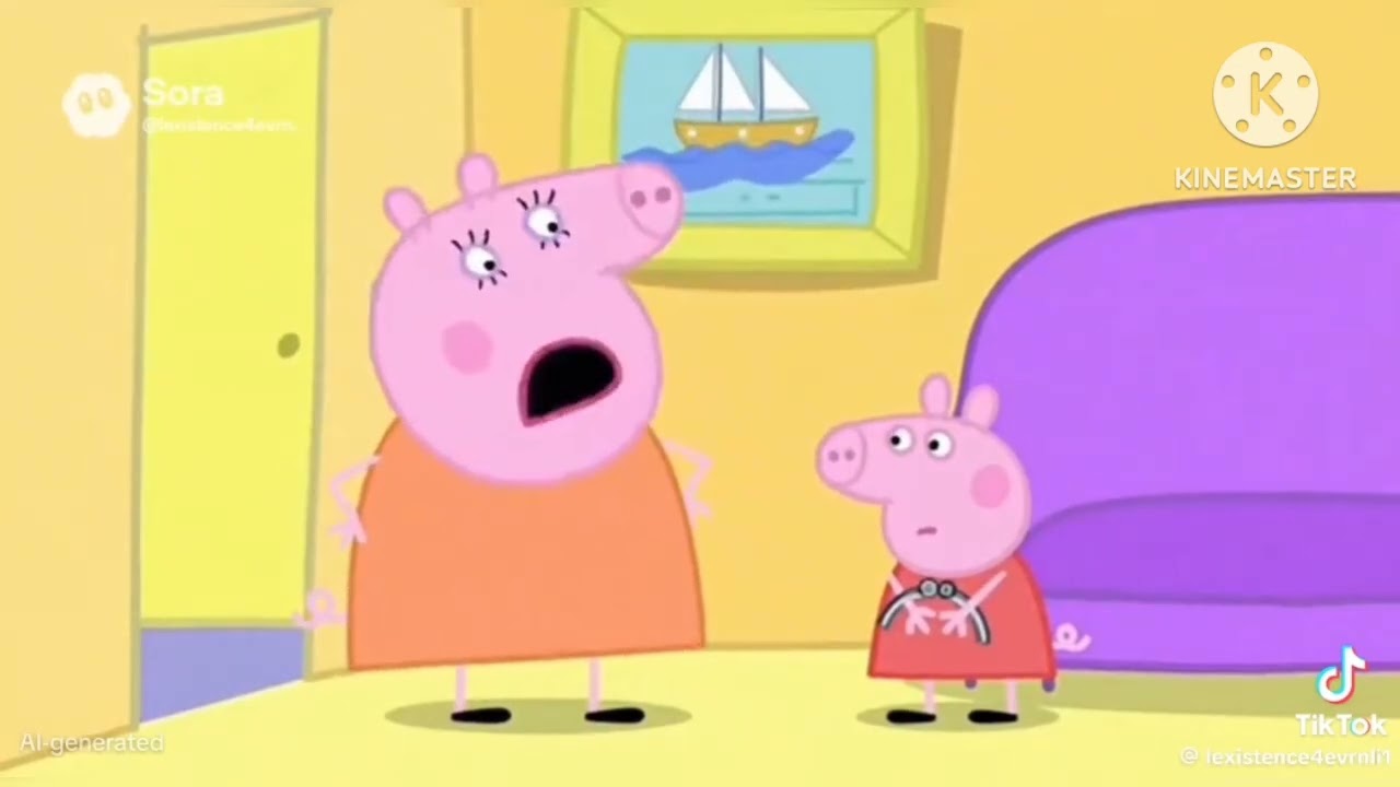 Peppa pig gets grounded sora 2 full episodes #sora2 #peppapig (kinemaster) 