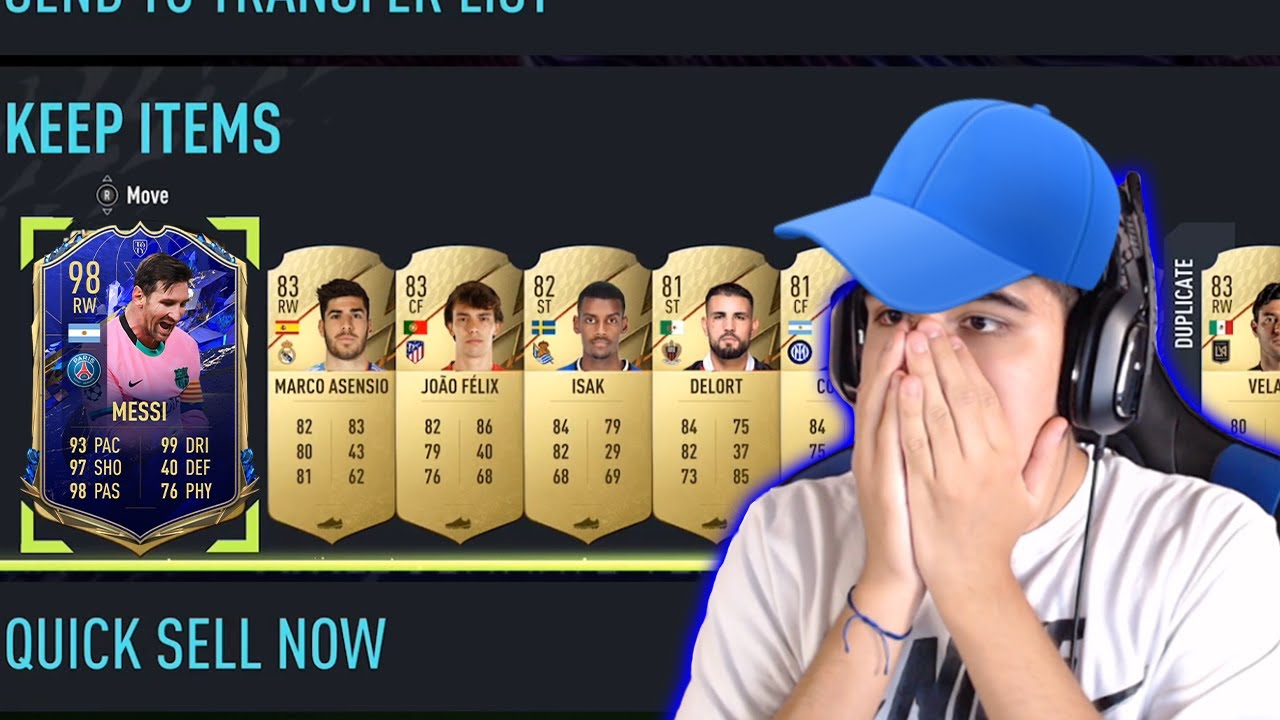 i opened my 81+ x 11 attackers pack BUT with a BLUE HAT ON...