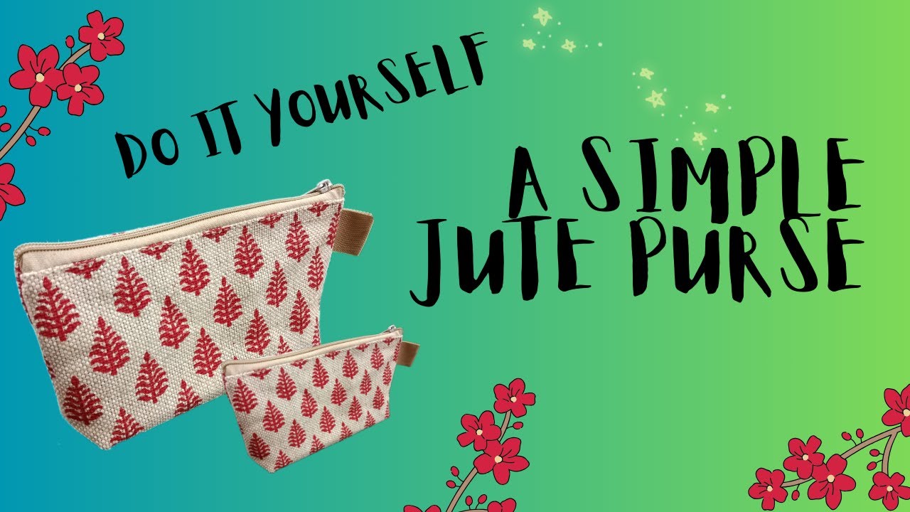 SIMPLE JUTE PURSE MAKING | DIY | Easy to make! | Beginner DIY |