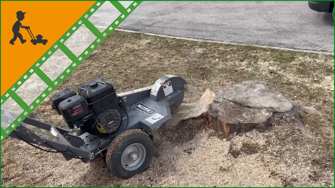 Funktionsvideo Baumstumpffräse BlackStone SG 420 B&S ES PRO Schneidegerät mit 8 Wolframkarbidhämmern