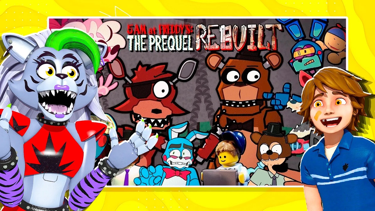 5 AM at Freddy’s: The Prequel - REBUILT! Roxanne Wolf and Gregory React to Piemation