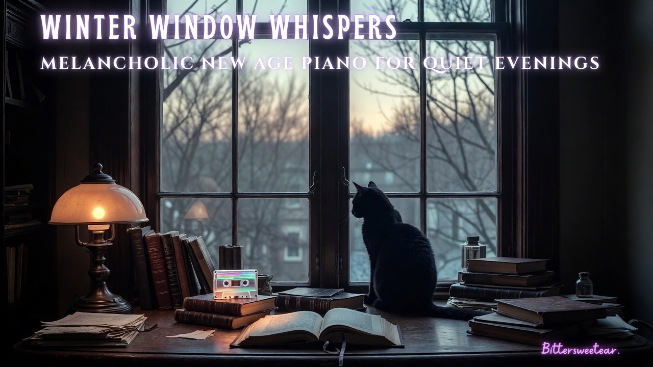 Winter Window Whispers ❄️🖤 Melancholic New Age Piano for Quiet Evenings 3 Hours