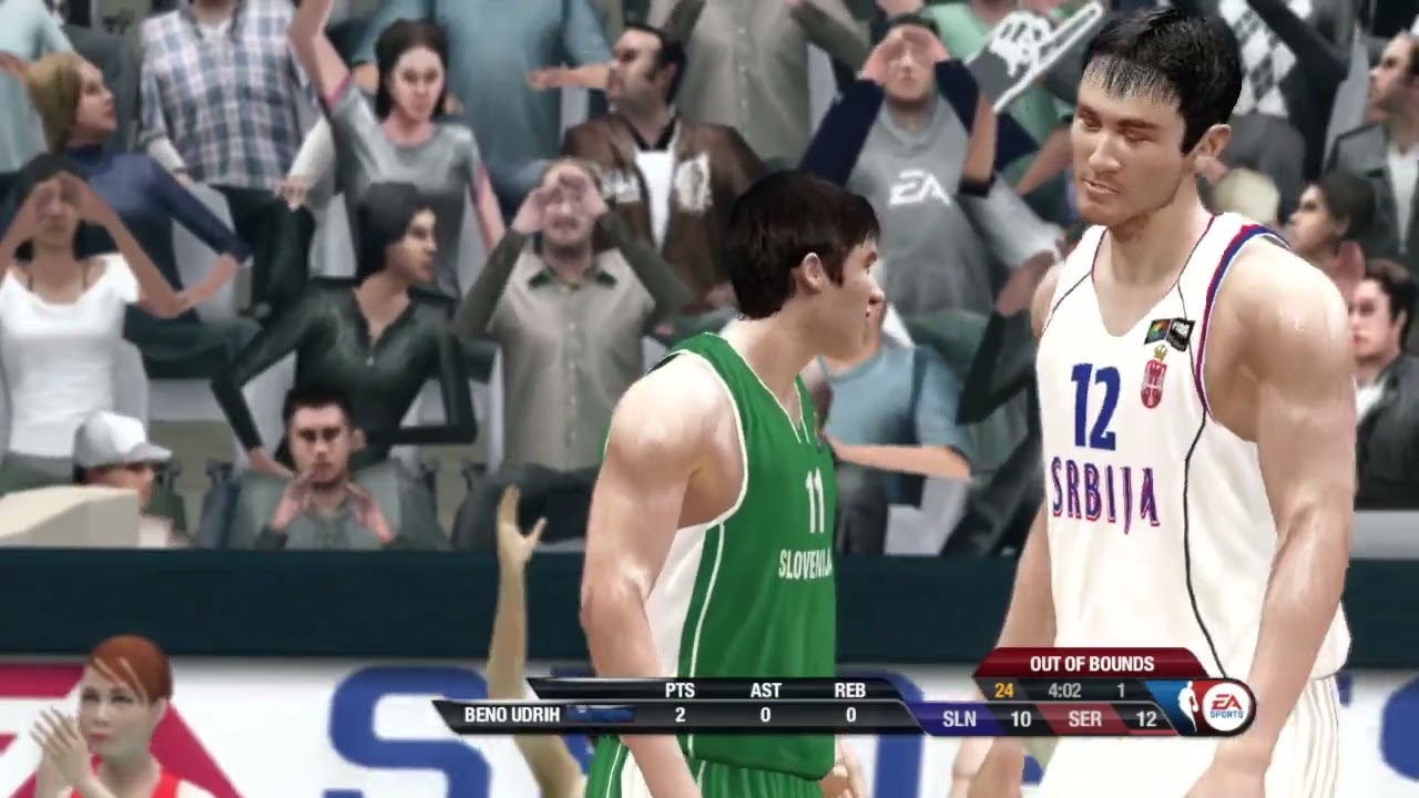 NBA Live 10 Gameplay - FIBA World Tournament - Slovenia vs Serbia EA SPORTS