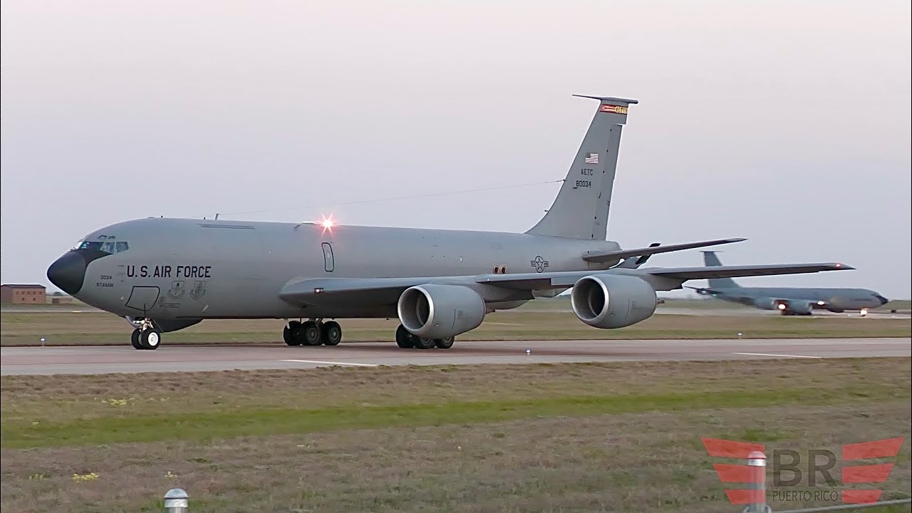 Evening Training Ops at Altus AFB: KC-135 & C-17 Action!
