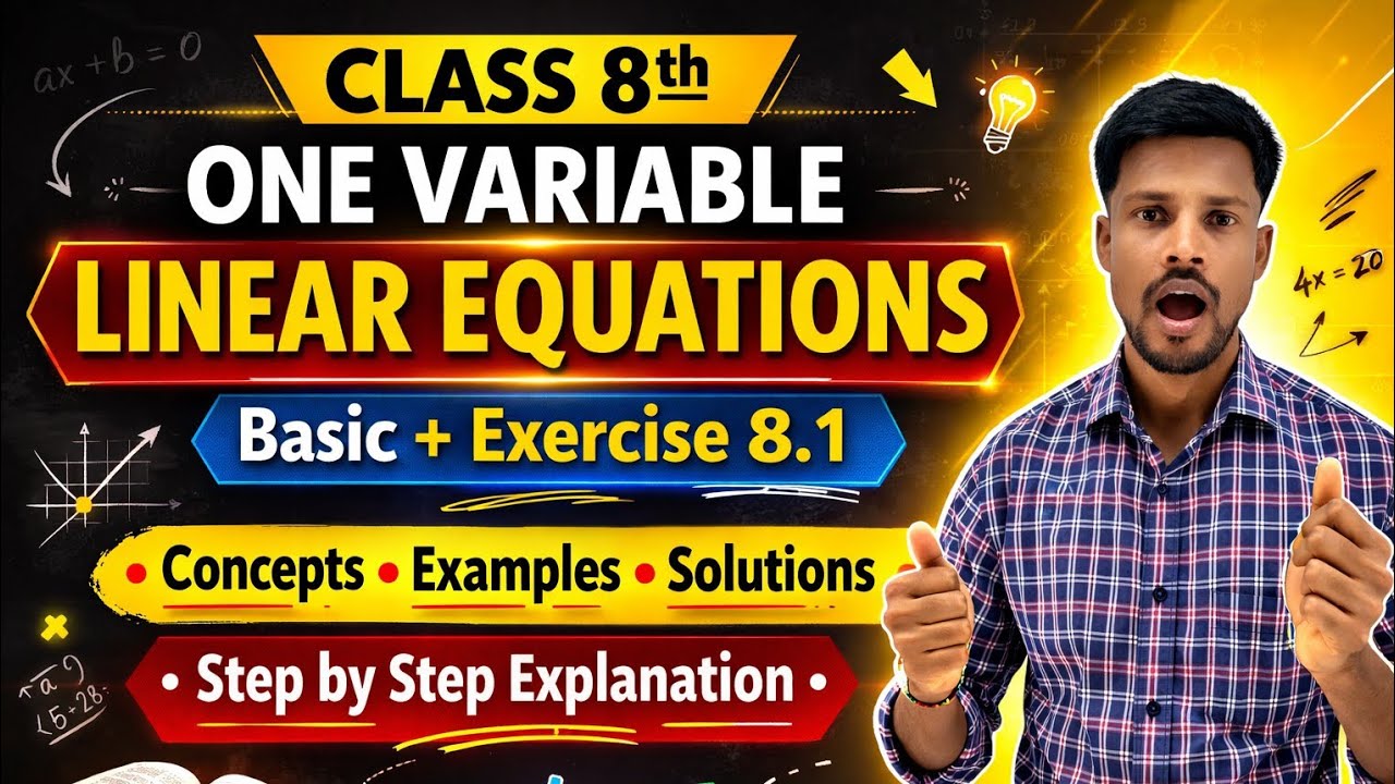  Introduction One variable linear equation class 8 chapters 8|Prashnawali-8.1 class 8 Math Ncert 👍🔥