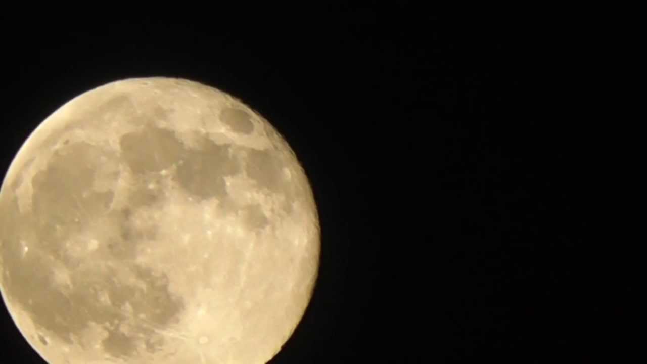 The Moon Videoed Using A Panasonic HDC HS80 Video Camera 25th May 2013 Brittany France