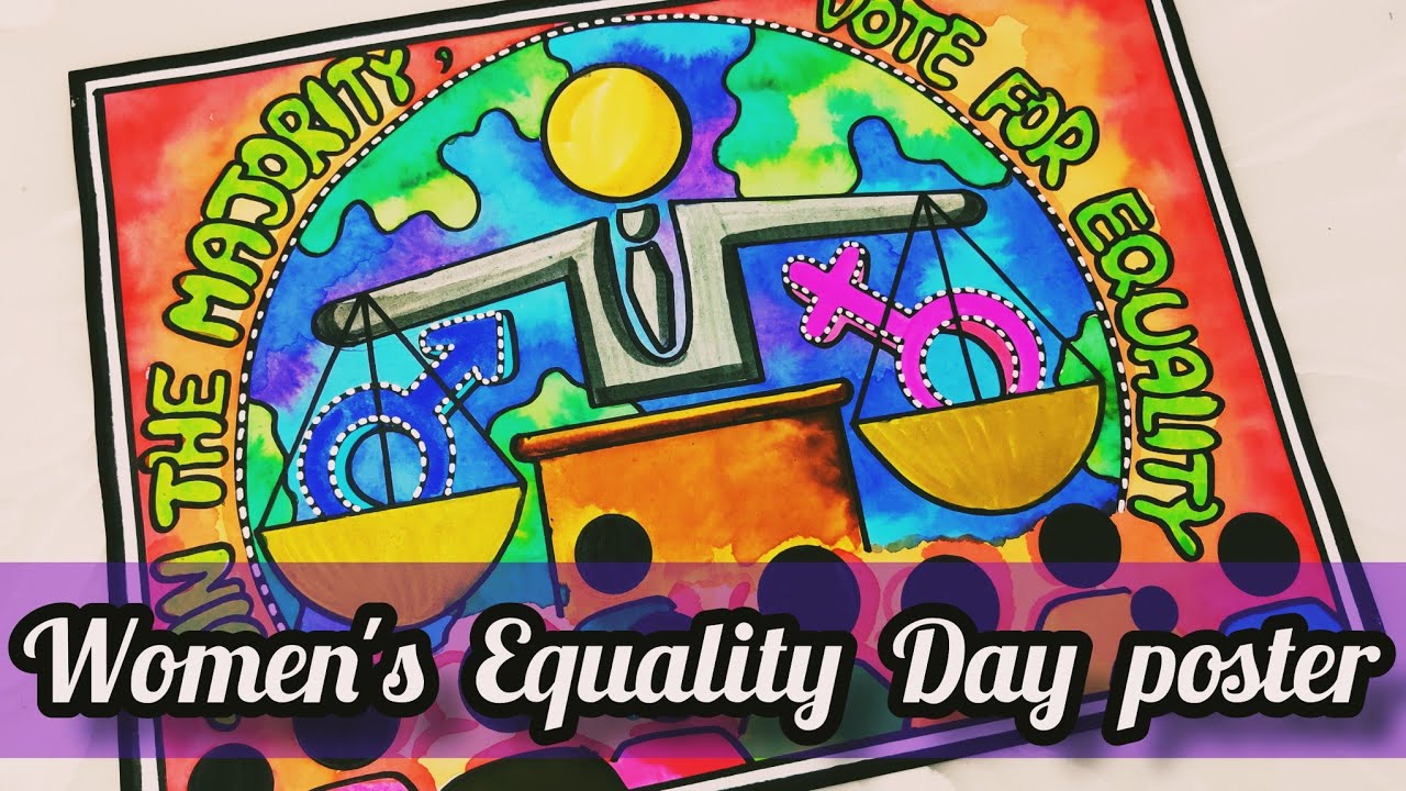Womens Equality Day Drawing | Womens Equality Day Poster | Gender Equality Drawing | Equality Day