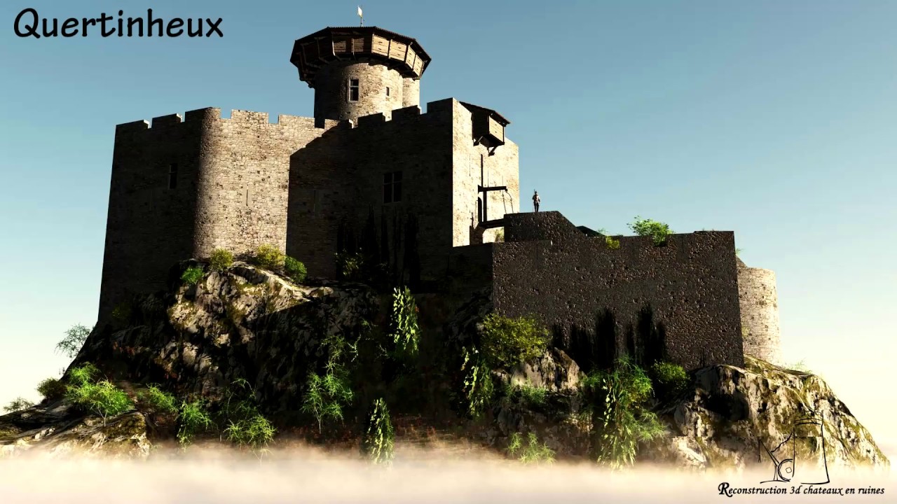 Reconstruction 3D: Les 4 chateaux de Lastours.