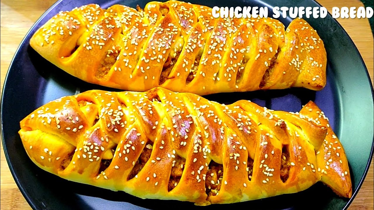 Chicken stuffed bread,in IFB microwave oven। How to make Chicken bread in microwave oven।
