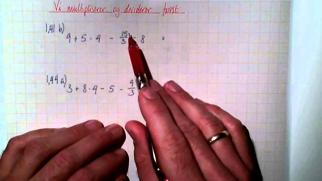 Negative tall - Vi multipliserer og dividerer først