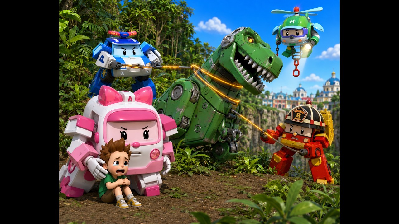 Jungle Exploration Safety│Trapped Dinosaur Rescue Mission🦖 | Robocar Poli | Kids Cartoons