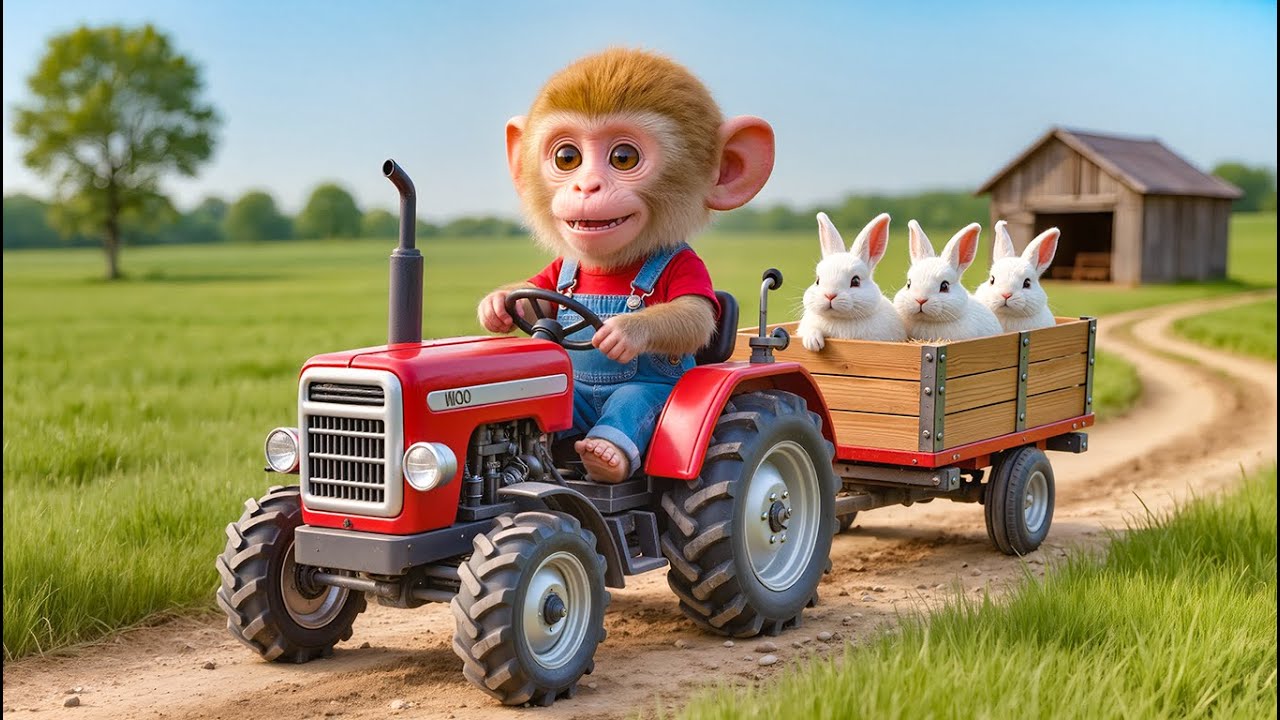 Monkey Nana Builds a Cozy New Rabbit Hutch After the Old One Is Damaged by Fire | NANA MONKEY LIFE