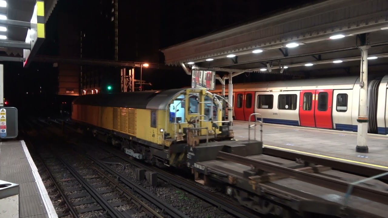 London Underground Battery Locomotives L17 and L49 at High Street Kensington
