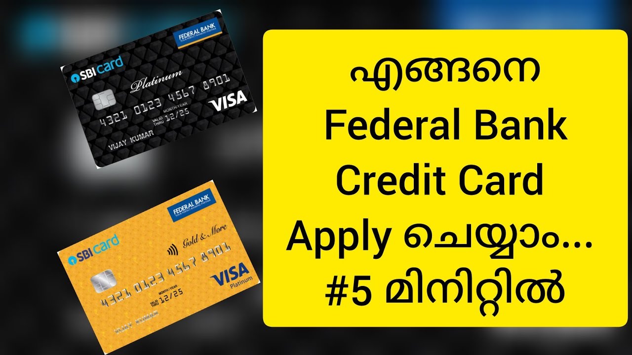 How to apply Federal Bank Credit Card Online #creditcard #federalbank