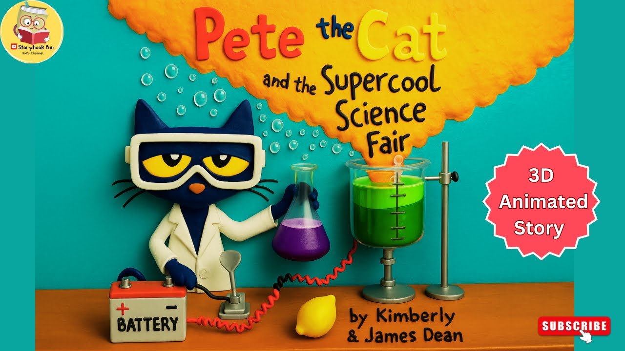 Pete the Cat and the Supercool Science Fair | 3D Animated Pete the cat Story | Animated Storybook
