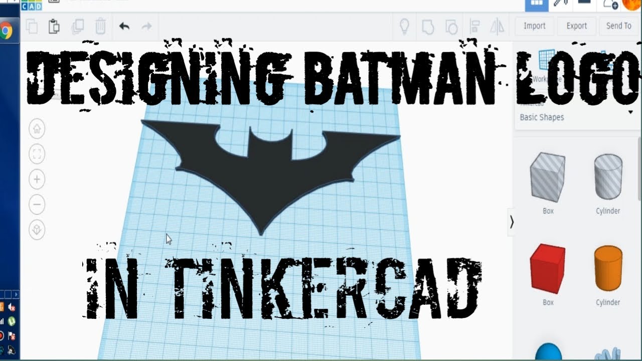 DESIGNING BATMAN LOGO IN TINKERCAD. RA INVENTO